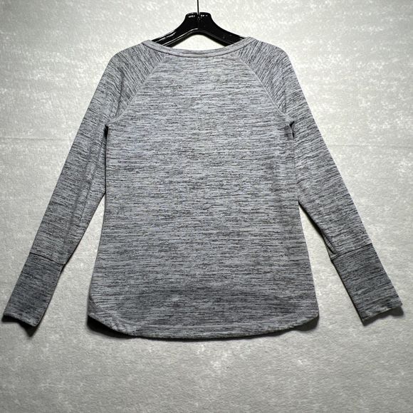 Athleta No Sweatin It Sharkbite Gray Crew Neck Pullover Sweater Women’s Size: S - Picture 8 of 13